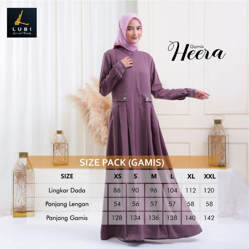 LUBI GAMIS DEWASA HEERA DRESS MAUVE