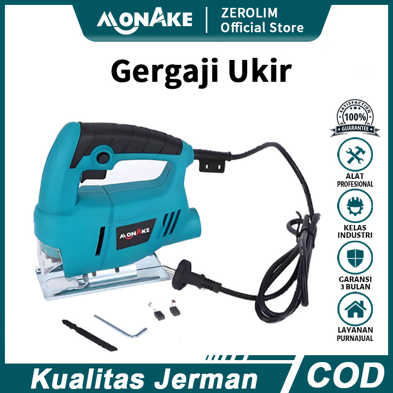 MONAKE JERMAN Mesin Jigsaw Gergaji Triplek Potong Kayu Listrik Jig Saw Machine