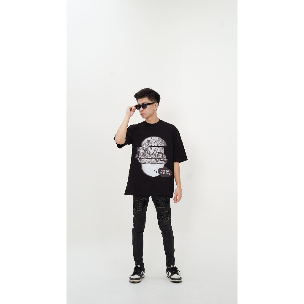(COD) FANATICO Mind Of Fanatico  Oversize Tee | Oversize Tshirt FANA190 20S BLACK ,WHITE , GREEN