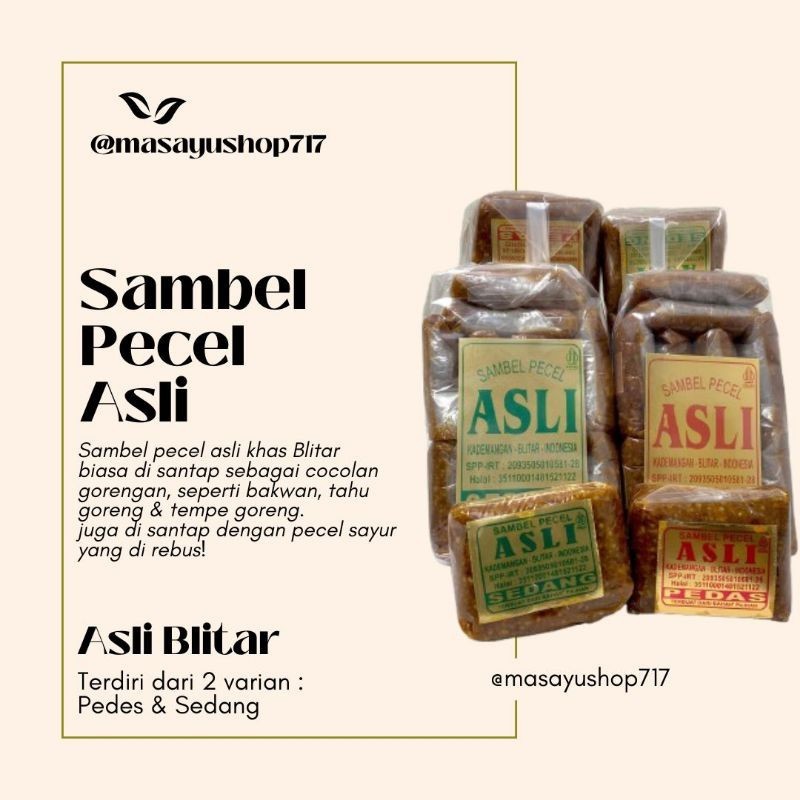

H FJM-02 Sambel Pecel Asli Khas Blitar Satuan Perbiji PEDAS ___