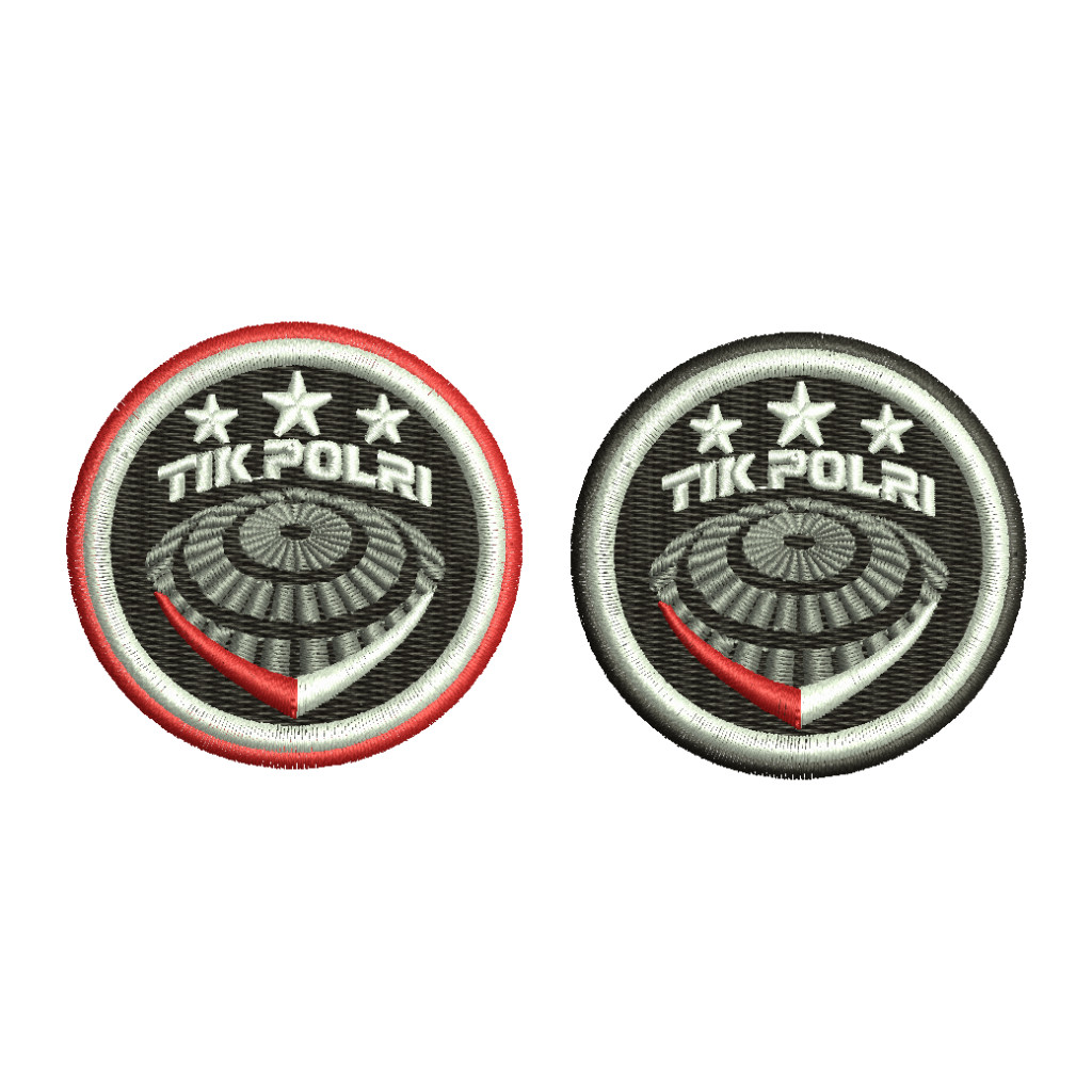 Roda TIK polri bordir TImbul Ready Stok, siap kemas siap kirim