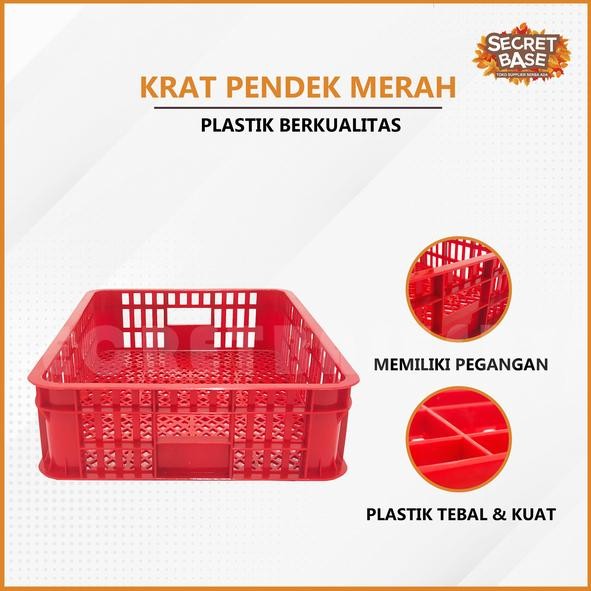

KRAT PENDEK - Keranjang Serbaguna / Keranjang Roti / Keranjang Plastik - Merah