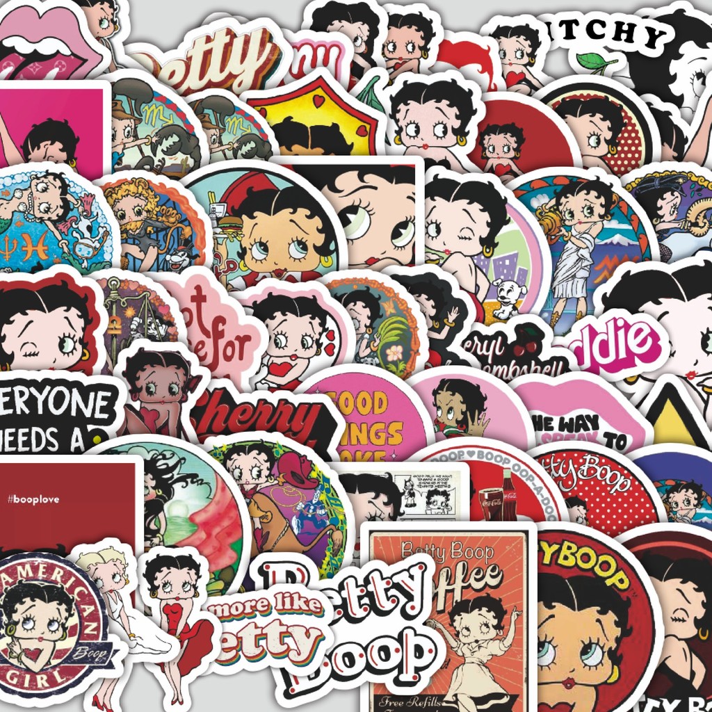 

Stiker Cutting Pack Stiker Kartun Betty Isi 100Pcs Series Aesthetic Lucu Keren Untuk Koper Bahan Vynil