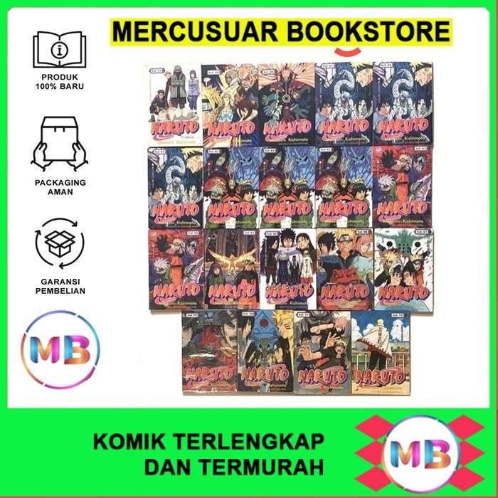 Komik Naruto, Vol. 1-72 (English) MercusuarBookstore