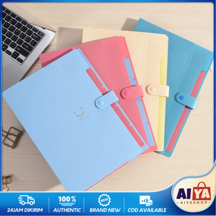 

Map File Dokumen A4 5 Sekat Anti Air Warna Macaron Expanding File Organizer Document Map 5 Slot / Map Folder A4 / Map Keeper Pocket Lucu