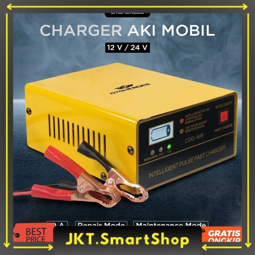 OTOHEROES Charger Aki Mobil Motor Intelligent Battery Charger 12V/24V