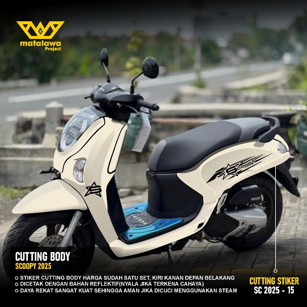 Sticker Cutting All Body Scoopy Stiker Timbul Full Set Terbaru 2025 Stiker bukan Full Body 15