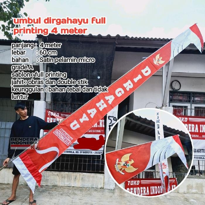 

Promo umbul umbul Dirgahayu full printing 3 meter - dirgahayu abu 3M, 3 meter Terlaris