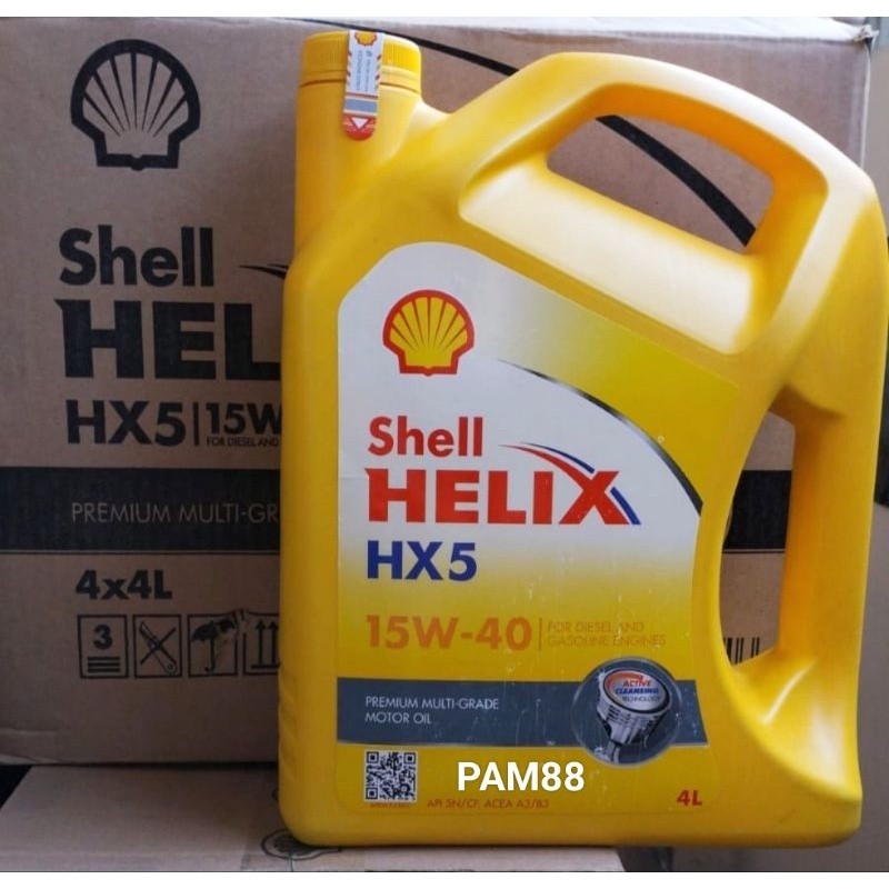 Oli Shell helix.. Hx5..4 liter..15 W - 40 kuning..