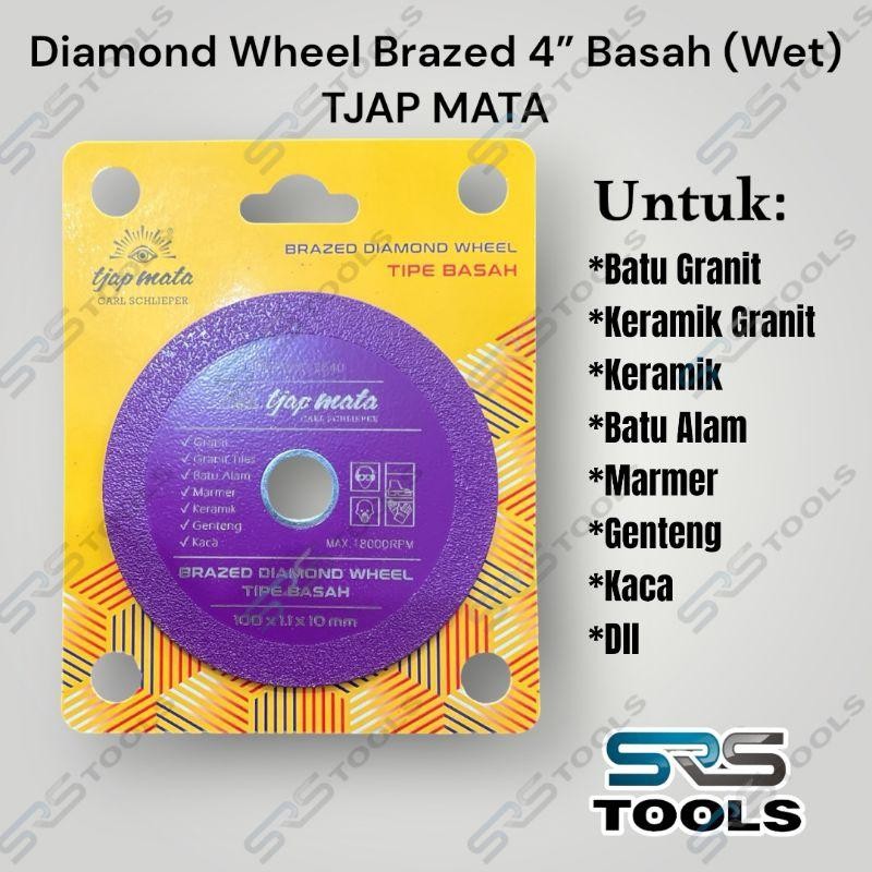 TJAP MATA Mata Pisau Gerinda Potong Kaca Keramik Granit Basah Serbaguna / Brazed Diamond Wheel Wet C