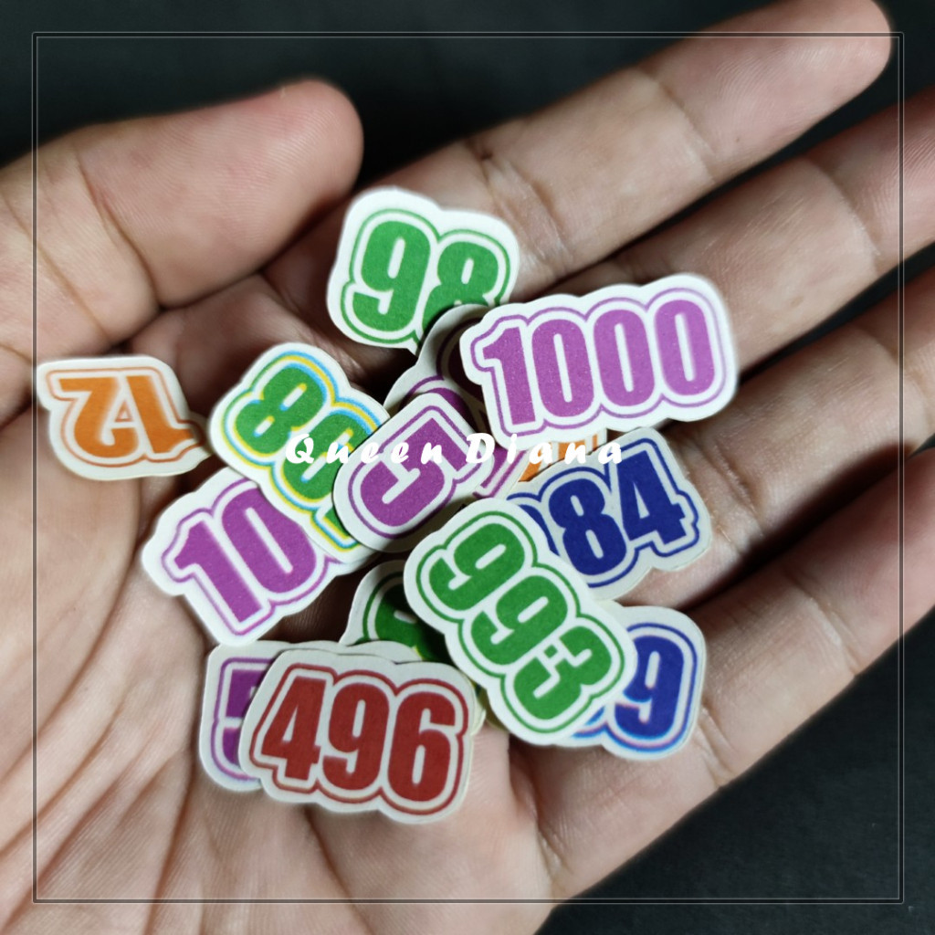 

STIKER ANGKA 1-1000 CUTE UNTUK BELAJAR DAN KREASI ANAK2 ISI 100 MINI PRINTING MURAH
