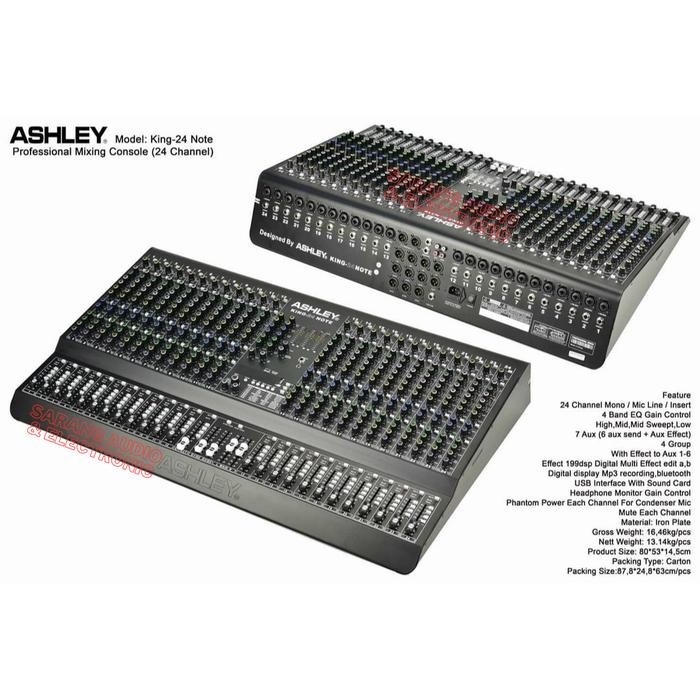 Mixer Audio Ashley King 24 Note Original 24 Channel King24note