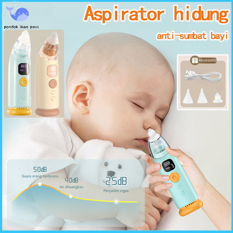 Alat penyedot ingus bayi mnisoy / pembersih hidung ampuh / alat penyedot hidung bayi elektrik portab