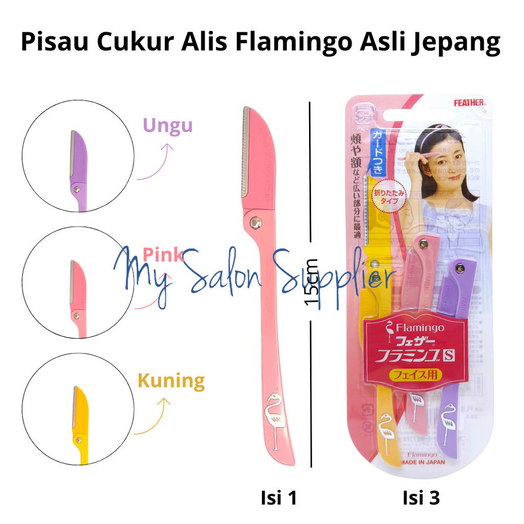 Pisau Cukur Alis Flamingo asli Jepang (diskon)