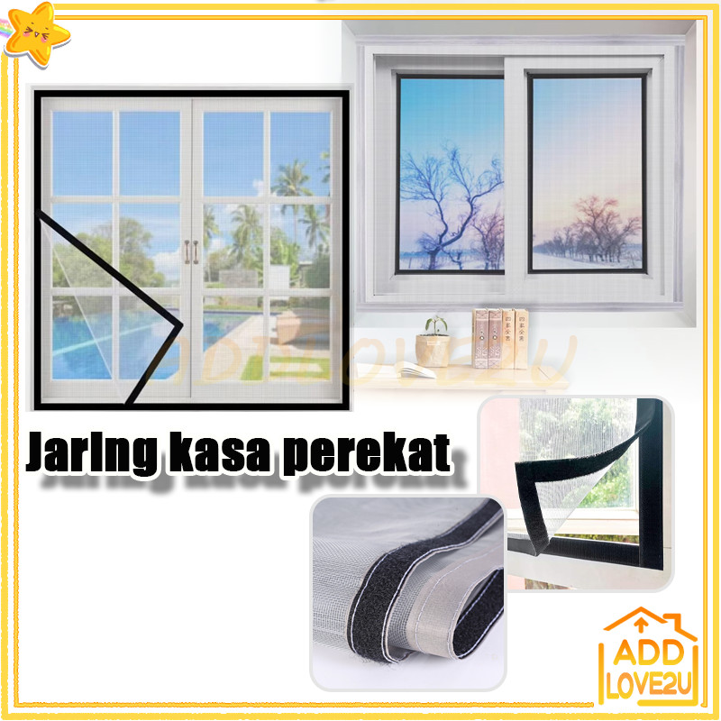 Jaring kasa perekat/Tirai Jendela Anti Nyamuk Kecoa/Jaring Kasa Anti Nyamuk Kelambu Berventilasi
