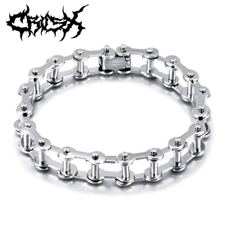 GIRO BRACELET / GELANG RANTAI MOTOR / GELANG RANTAI SILVER / DOUBLE LAYER CHAIN BRACELET GELANG TITA