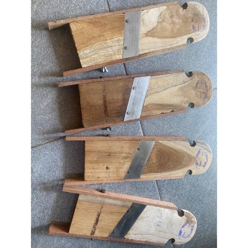 GROSIR (3pcs) COD PENGIRIS KERIPIK SINGKONG PISANG KENTANG PARUTAN SERBAGUNA KAYU JATI ASLI New