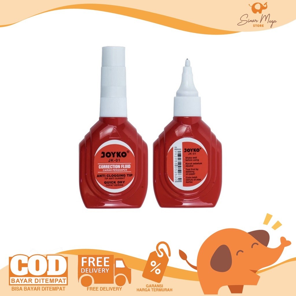 

Joyko Correction Fluid JK-01 Correction Pen / Tip-ex Kertas bentuk Cair