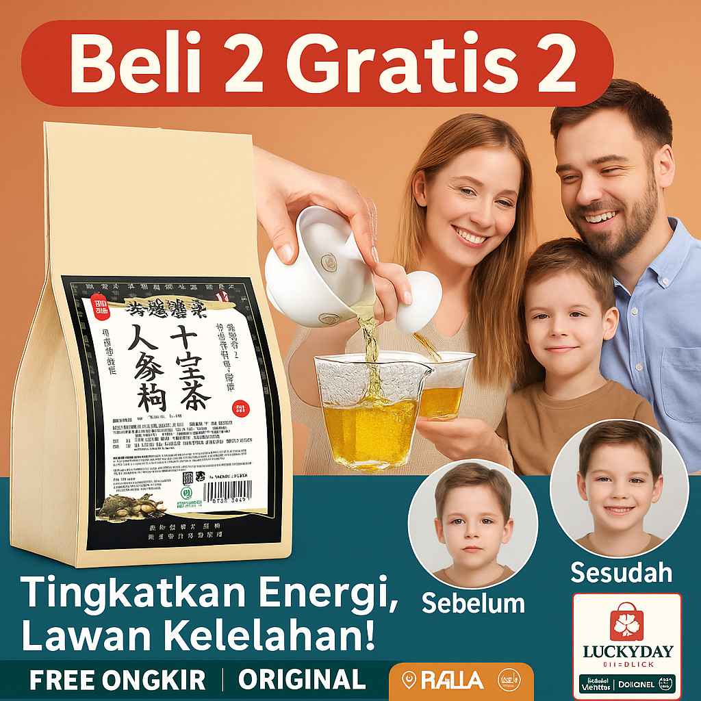 

【​Herbal Disposable】【5g*30 bungkus】[Beli 1 Gratis 1]Teh Sepuluh Bahan Ginseng dan Goji Berry / Teh Kesehatan untuk Nutrisi Tubuh / Teh Penambah Energi dan Anti Lelah / Teh Herbal Alami Sehat/Overseas tea Teh Herbal Ginseng/​TEH KUNYIT/Herbal Disposable