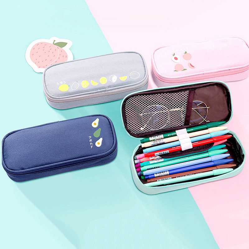 

Multifunction Pencil Case School Fruit Avocado Pencil Cases for Boys Girls Canvas Pencil Box Bag Stationery Supplies kawaii