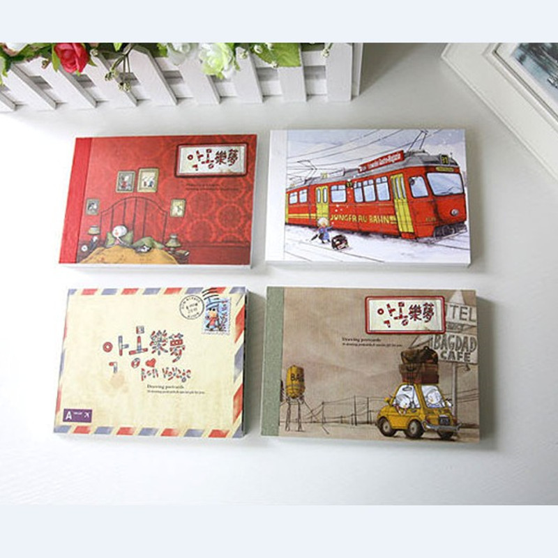 

36Pcs/Set Drawing Postcards Gift Greeting Card Decoration Card Set Photography Props Collocation Postcard Diy Wall Sticker