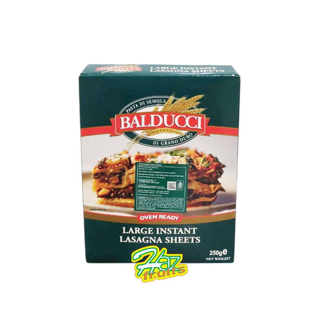 

Balducci Lasagna Sheet Instant 250 gram - Pasta Lasagna