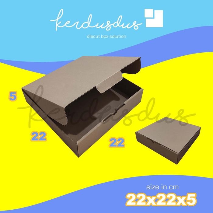 

22x22x5 cm kardus carton box diecut pizza kue packing packaging