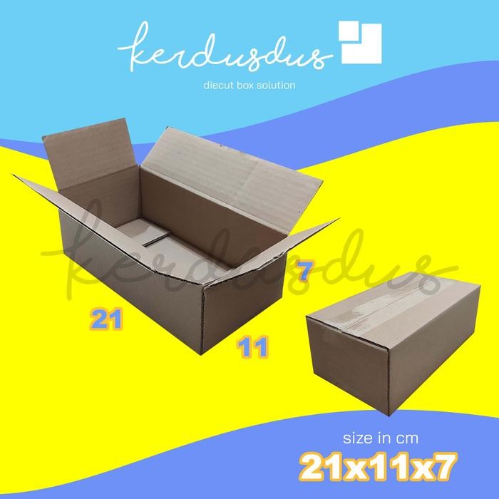 

21x11x7 cm kardus box karton kotak packing packaging POLOS SHEET