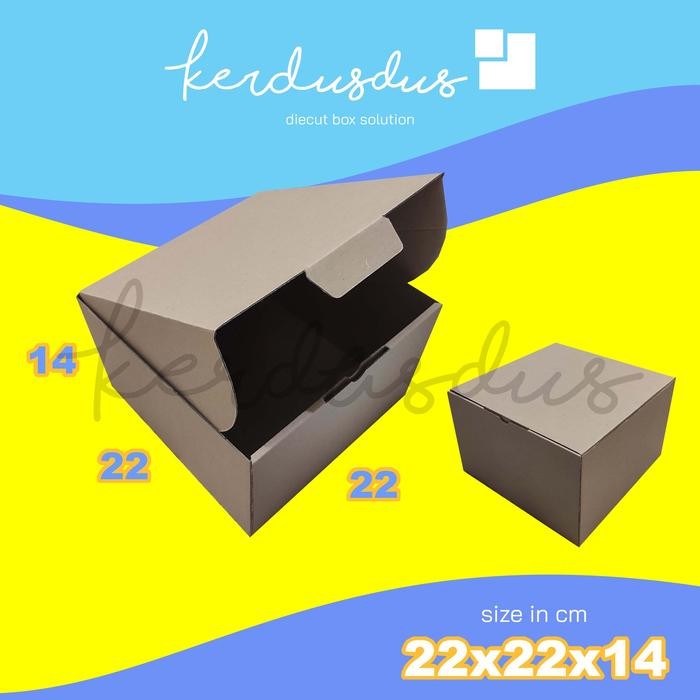 

22x22x14 cm kardus carton box diecut pizza kue packing packaging