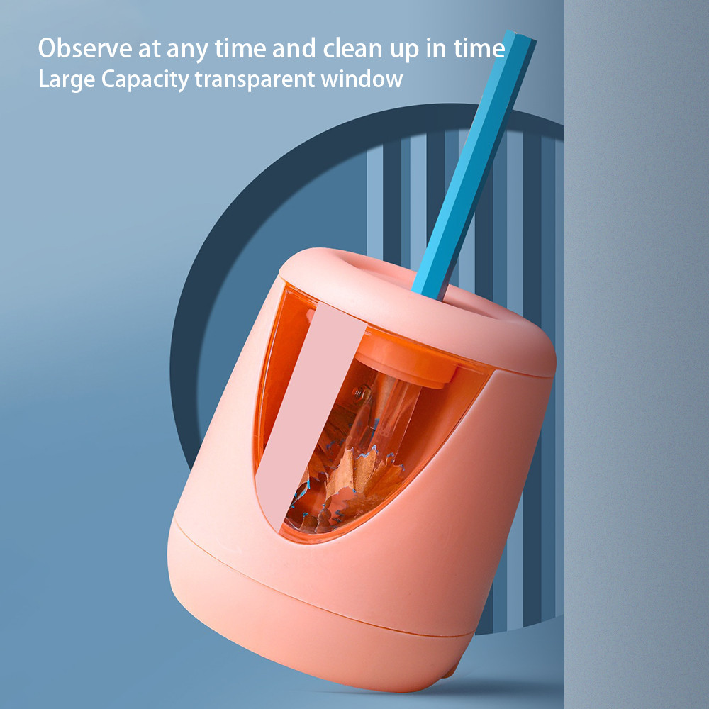 

Automatic Electric Pencil Sharpener Multifunctional Cute Sharpener for 6mm-8mm Pencil Primary Students Children Stationery Gift