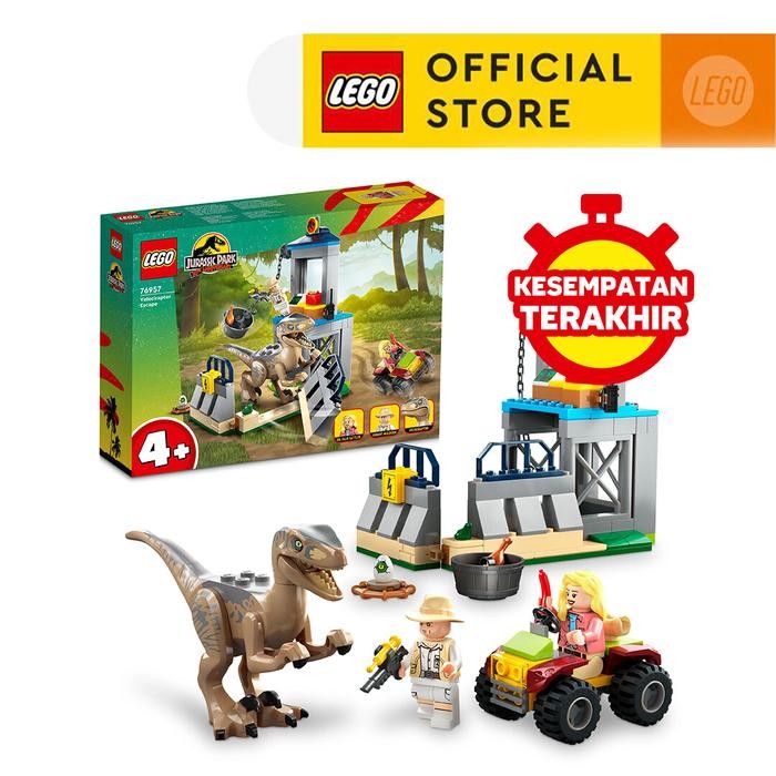 LEGO Jurassic World -Velociraptor Escape Building Toy Set