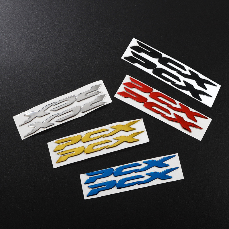 (HB) (SEPASANG) Emblem Stiker Logo ABS Motor Timbul 3D Honda PCX 150 / 160 Variasi Timbul