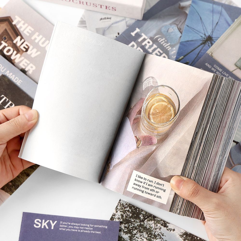 

50 sheets Junk Journal School Stationery Supplies INS Landscape Scrapbooking Collage Aesthetic Decorate Planner Background Paper