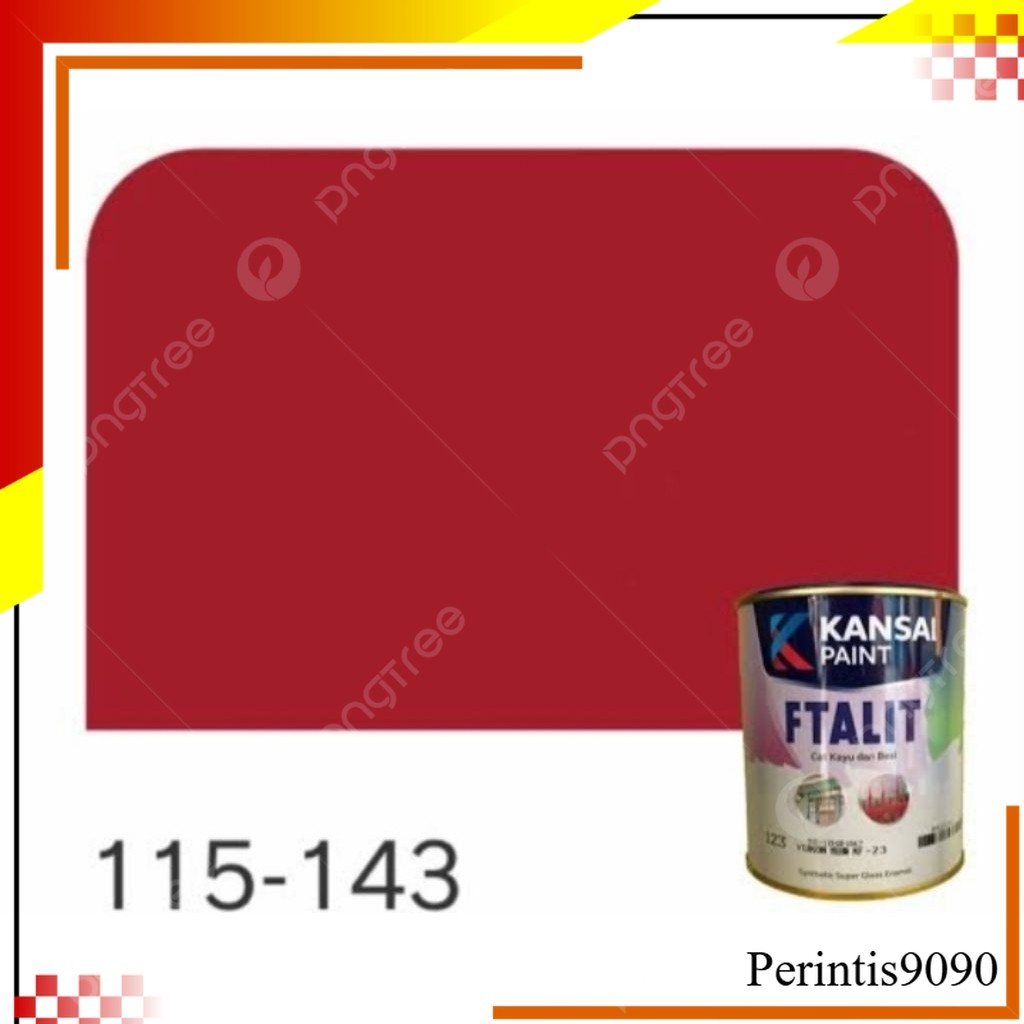 

Cat minyak Ftalit kansai paint 1 kg permanent red 143