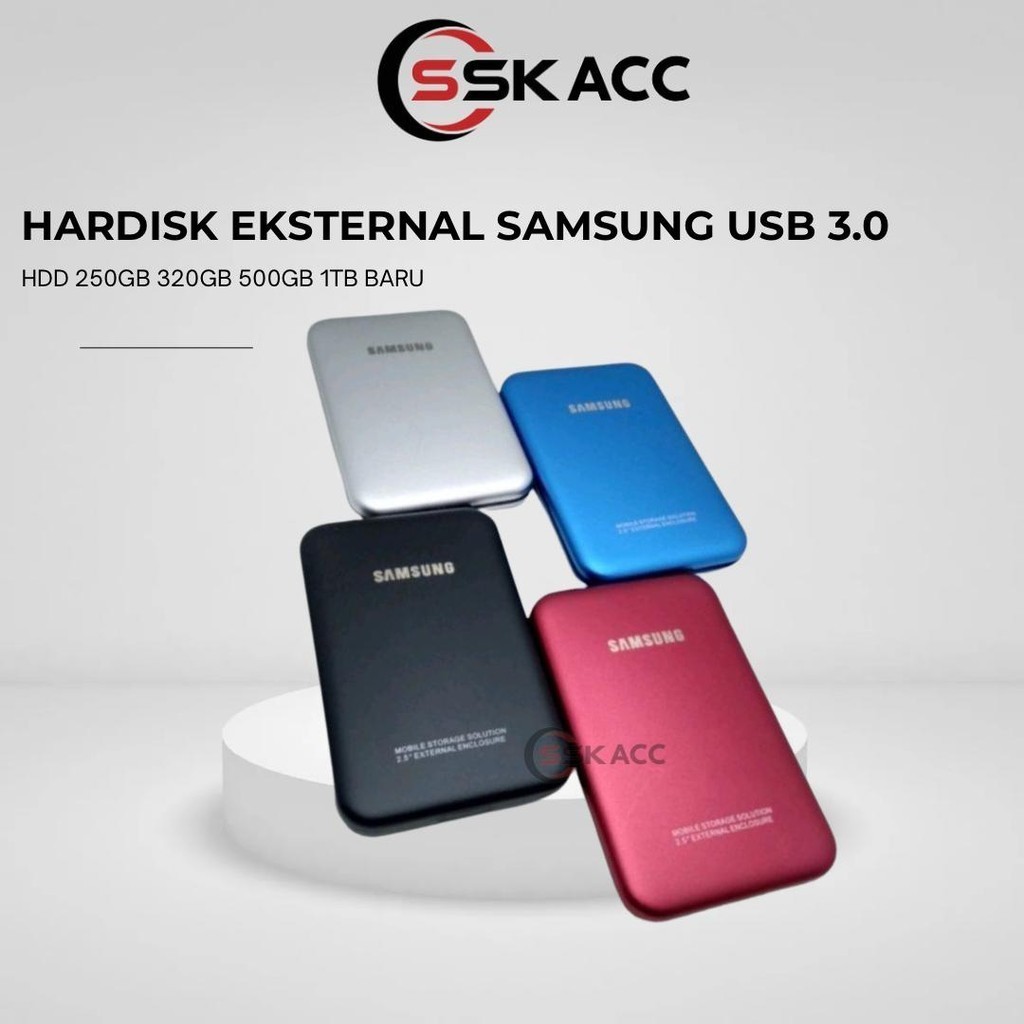 HARDISK EKSTERNAL 250gb SAMSUNG USB 3.0 BARU - HDD 250GB 320GB 500GB 1TB BARU