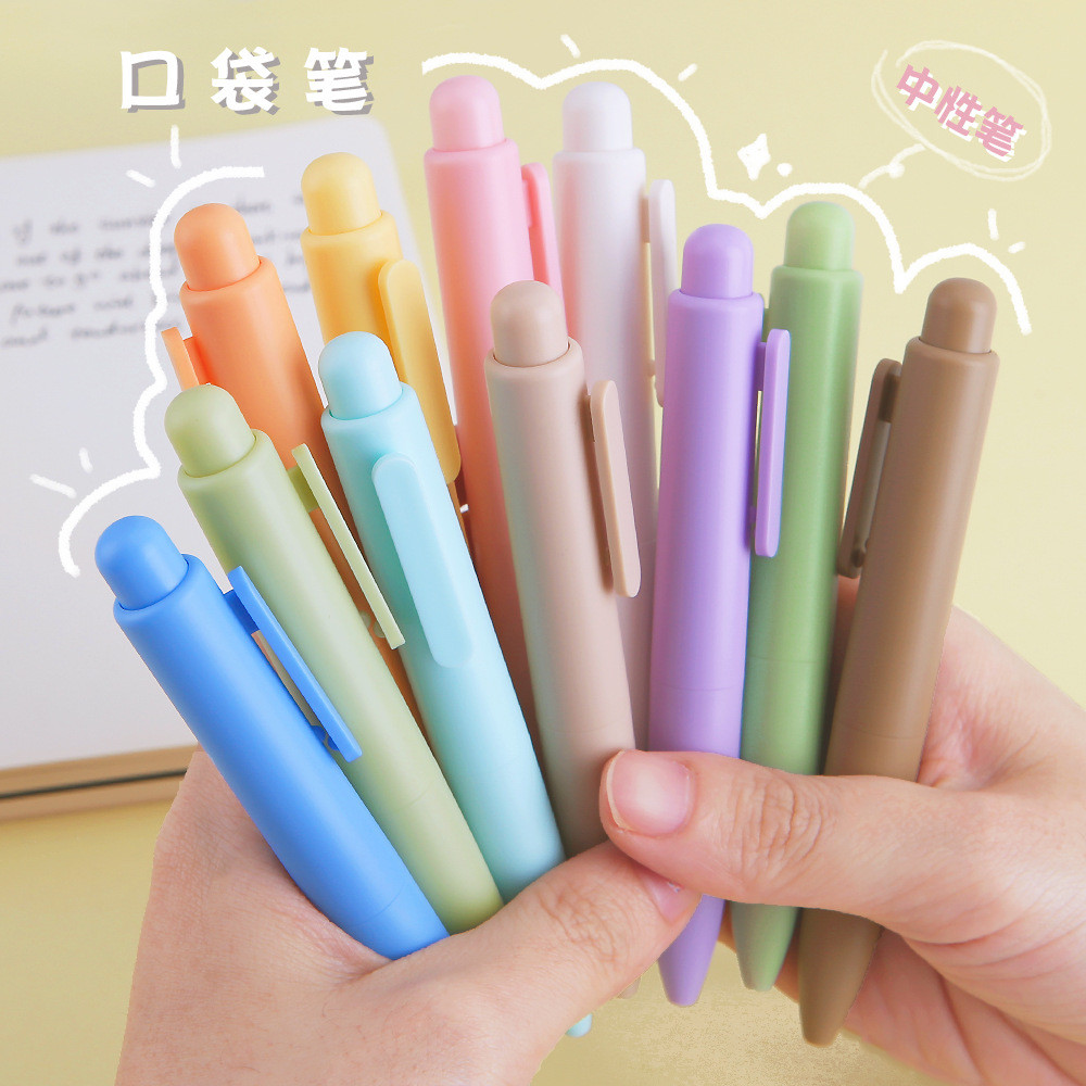 

20pcs Kawaii Mini Pen Cute Macaroon Color Gel Pen Stationery for Girls Mini Pocket Pens for Writing Aesthetic Stationery Items