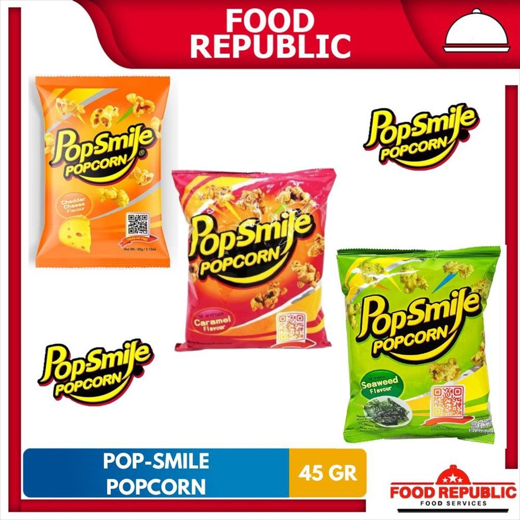 

Pop Smile Popcorn 45 gr Cemilan Anak Rasa Seaweed Cheese Caramel Halal