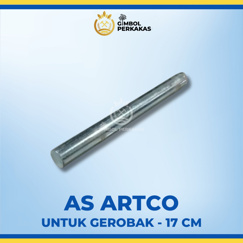 AS Roda Gerobak Pasir panjang 17 cm diameter 1.5 cm /As Roda Gerobak Sorong/ As Roda Kereta Sorong