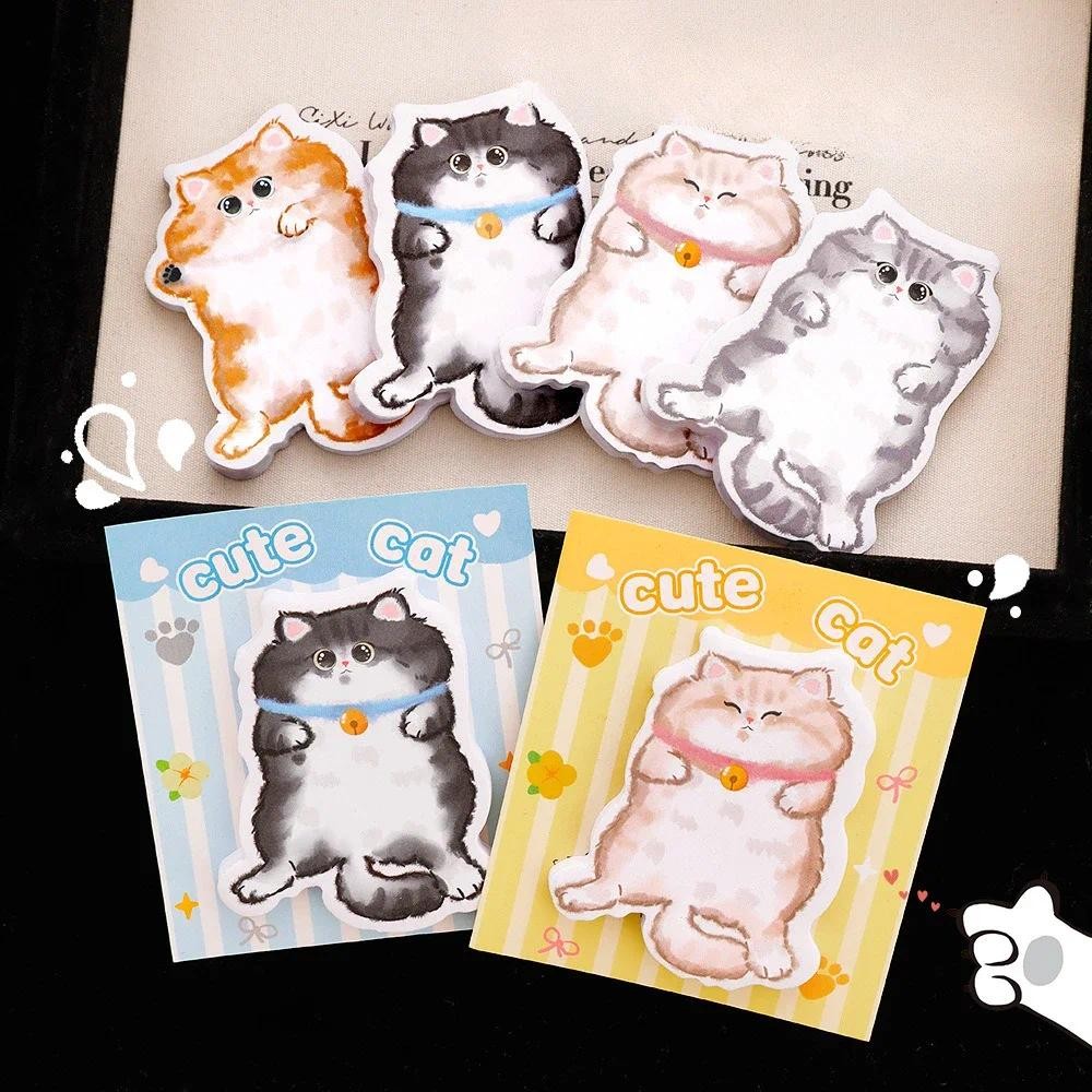 

10Pcs/Lot Cute Cartoon Cat Sticker Memo Pad Kawaii Kitten Girl Message Book Student Kids School Stationery Office Sticky Note