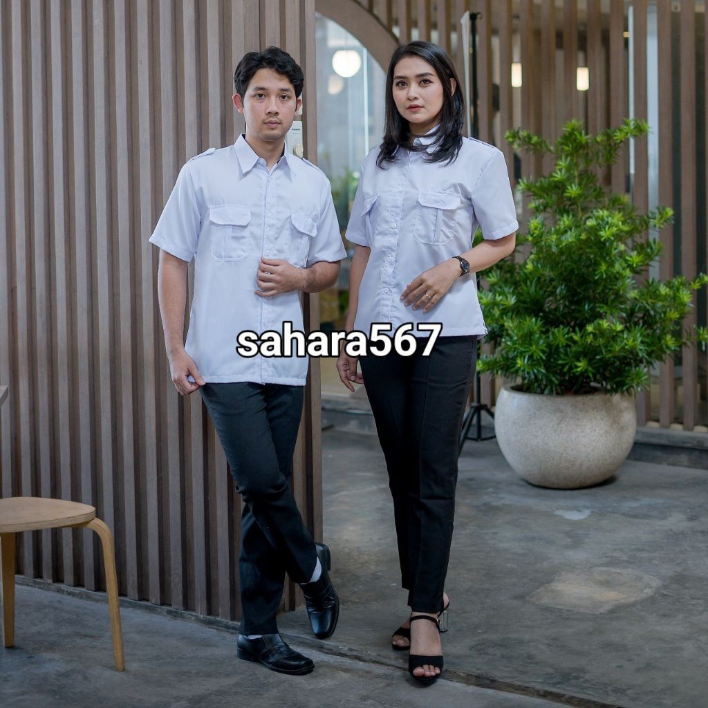 Seragam PNS Pemda Pria Baju Pdh putih Pegawai Negeri Seragam Asn Baju Guru Pns Pemda Baju Dinas