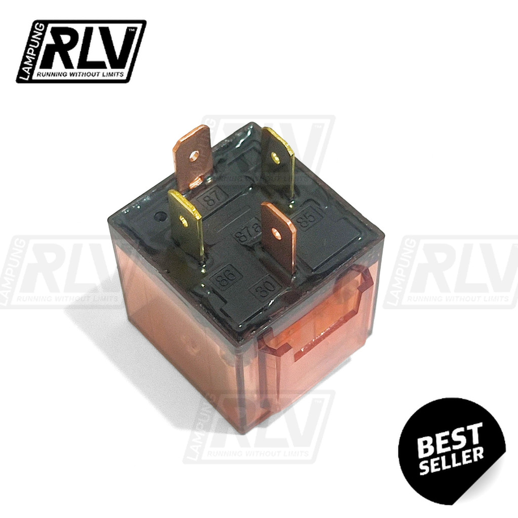 Relay Klakson Transparan Kaki 4 12V Riley Relay Alarm Motor Mobil - Relay Lampu Universal
