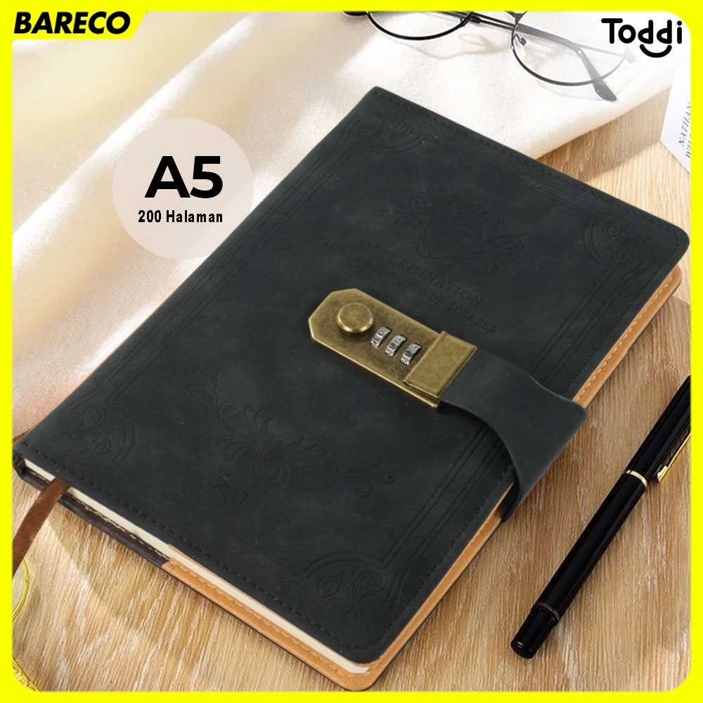 

Toddi Buku Jurnal Leather Diary A5 68GSM 200 Halaman Grid with Lock - TD100