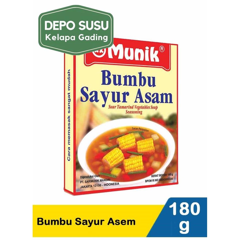 

[Best Seller] Bumbu Munik Sayur Asem Tom Yam Teri Kacang Kari Kambing Laksa Cumi Grg - Sayur Asem