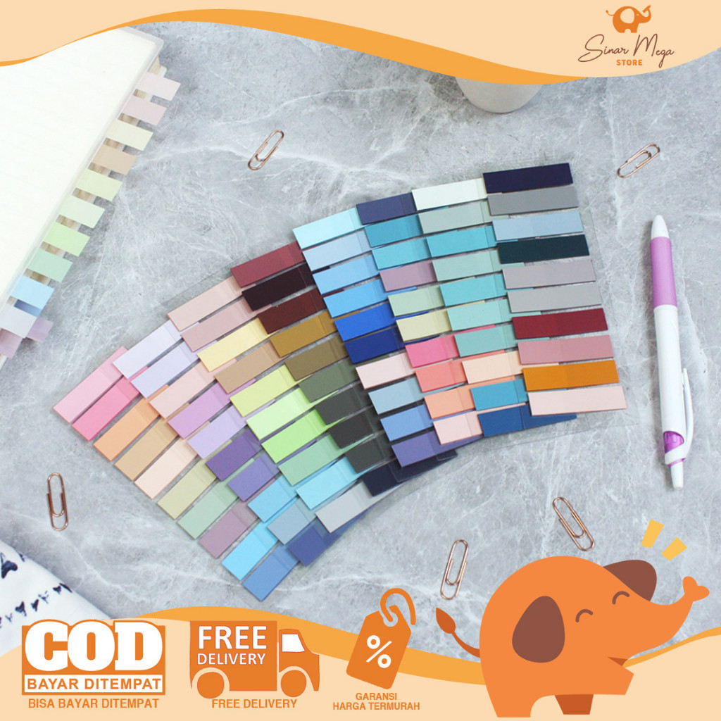 

Panmomo 10 Colorful Index Page Markers / Pembatas Penanda Buku Index & Mark Warna Warni