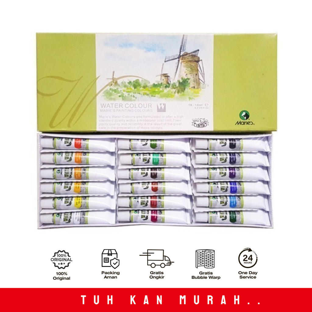 

WATER COLOUR MARIES 18 WARNA TYPE 1338 / 12ML