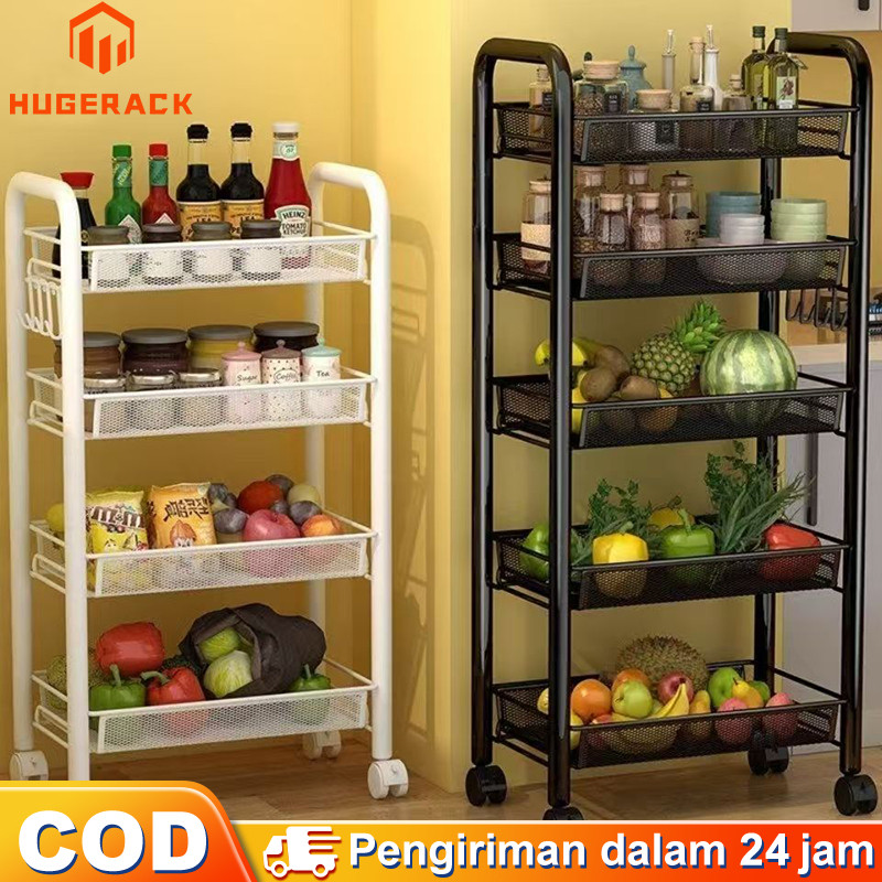 

Rak Troli 3 /4 /5 Susun Rak Lantai Beroda Rak Penyimpanan Serbaguna Rak salon Rak dorong Rak Ruang Tamu Dengan Roda