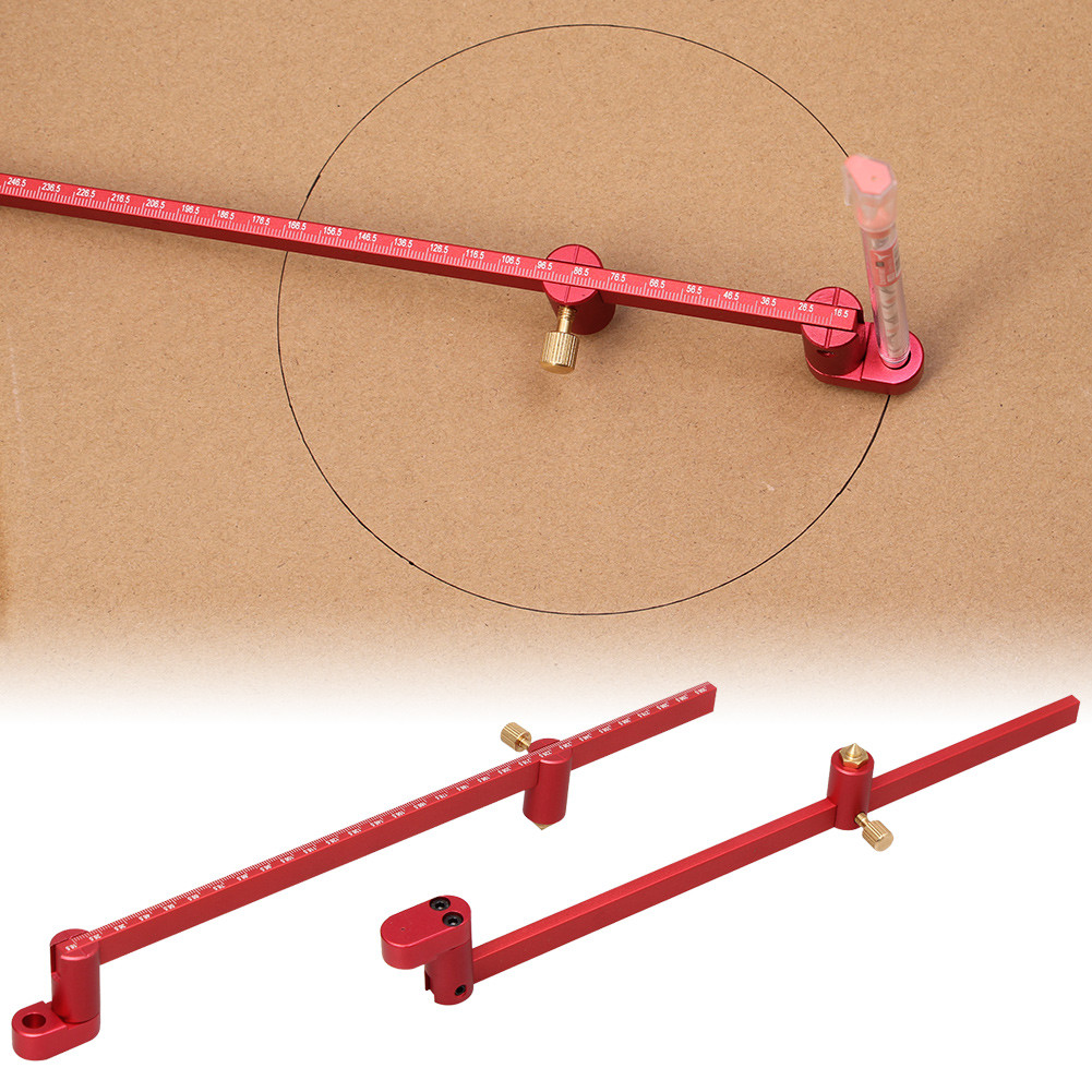 

Woodworking Scribing Gauge Center Finder Ruler Aluminum Scribing Circle Ruler Compass For Woodturners Bowls Lathe Work 32cm