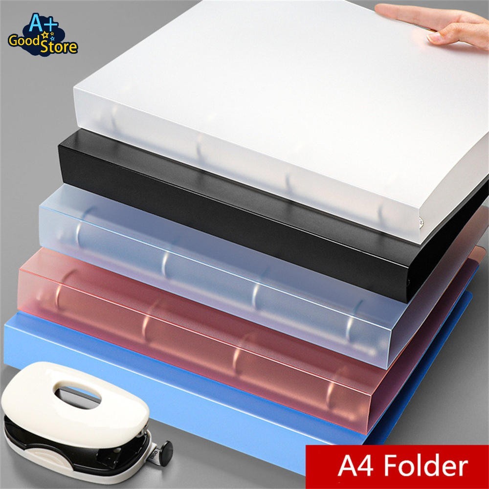 

2/4 Hole A4 Binder Folder Pp Folder D-Type Clip Office Storage File Ring Waterproof Test Paper Data Storage Folder Office Supply
