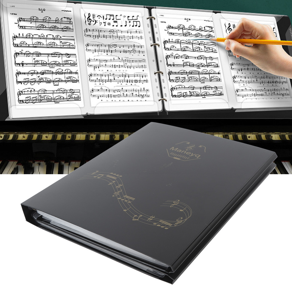 

Music Score Binder, Sheet Music Folder A4 Size Piano Score Binder Detachable 4 Page Expand Paper File Storage Holder