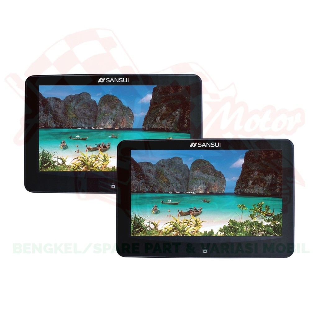 Sansui SA-HM801 Clip On Video Headrest Monitor TV Mobil / TV BELAKANG MOBIL / MONITOR TV BELAKANG / 